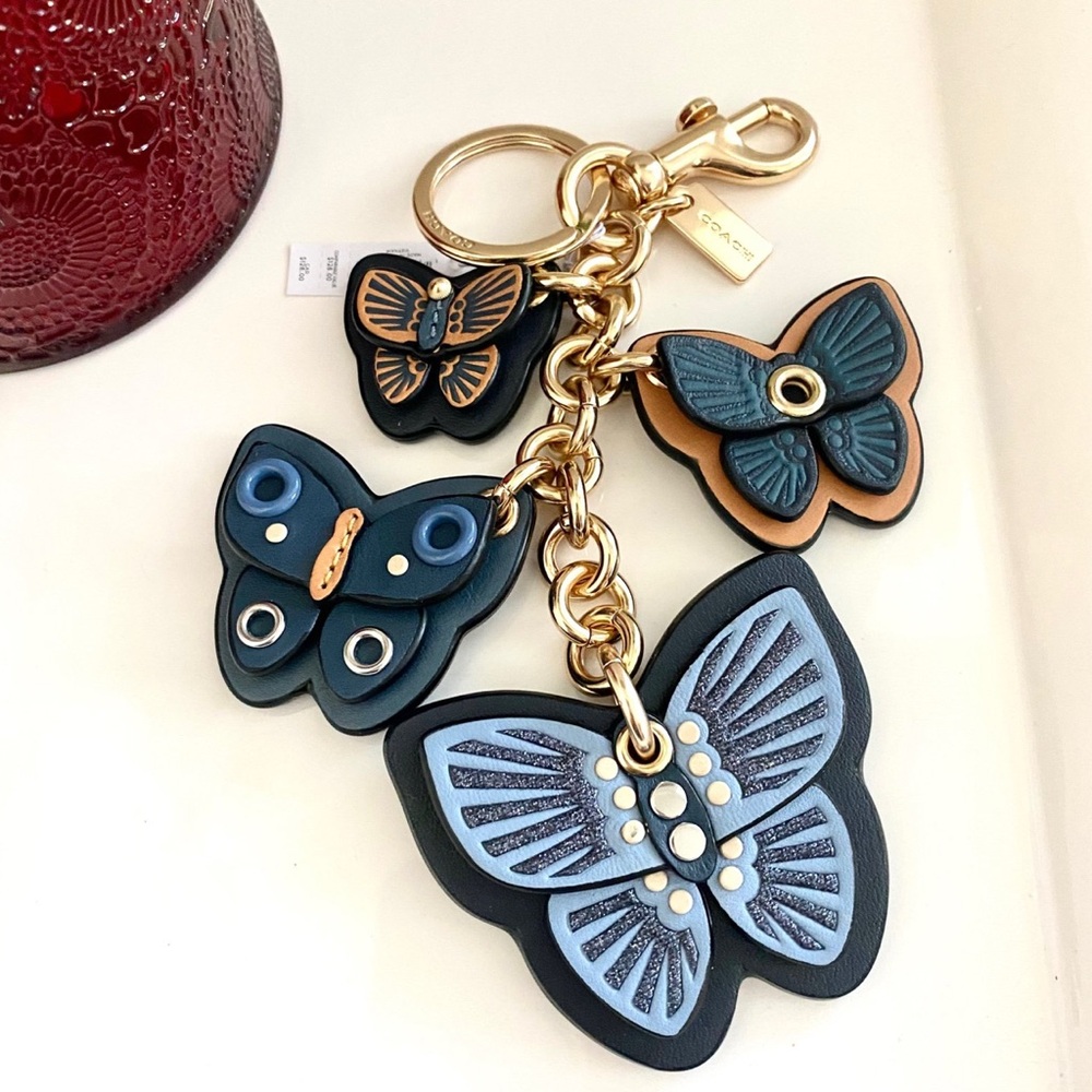 Coach Blue and Gold Butterfly Charm
